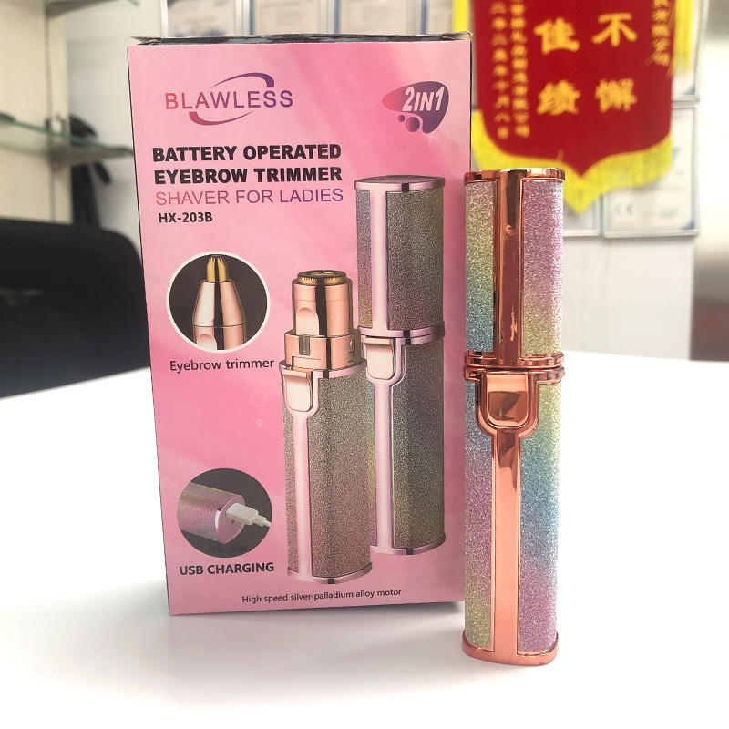 2 in 1 electric eyebrow and facial hair remover for women