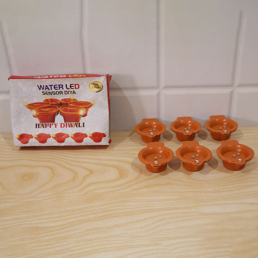 Water Sensor LED Diyas for Diwali and Pooja Decoration