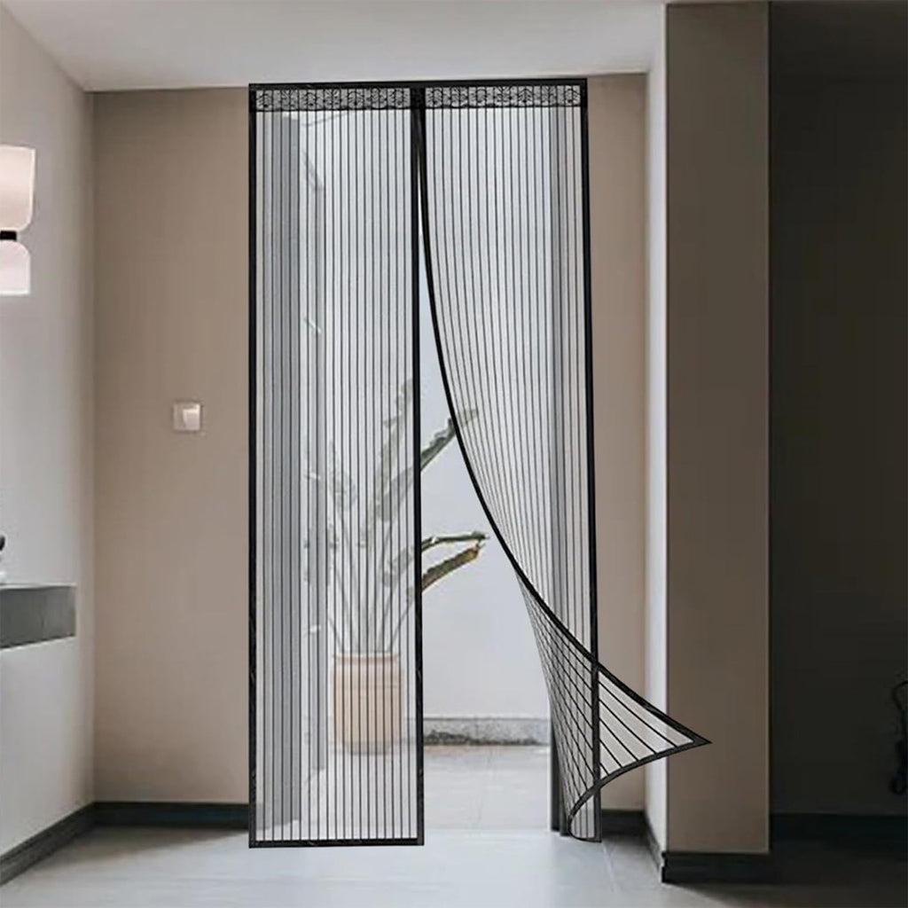 Magic Magnetic Mesh Curtain, Automatic Self-Closing Mosquito Net Door for Home & Balcony (Hands-Free, Easy Installation)
