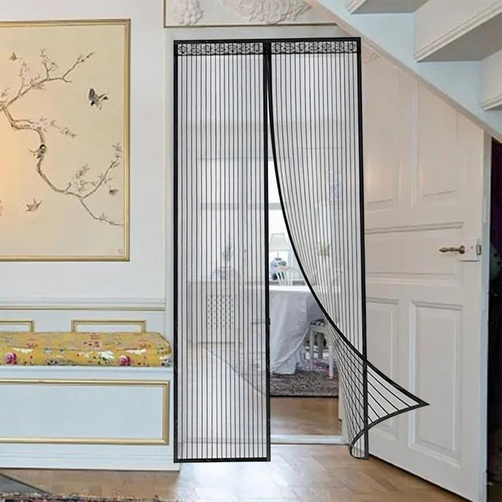 Magic Magnetic Mesh Curtain, Automatic Self-Closing Mosquito Net Door for Home & Balcony (Hands-Free, Easy Installation)