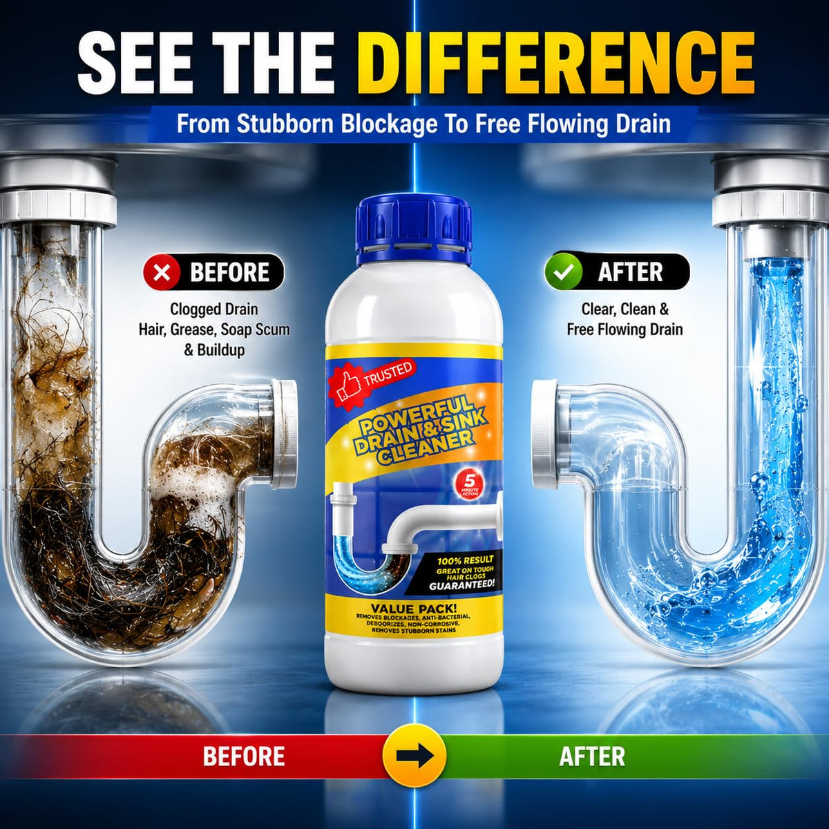 Poweful Sink and Drain Cleaner