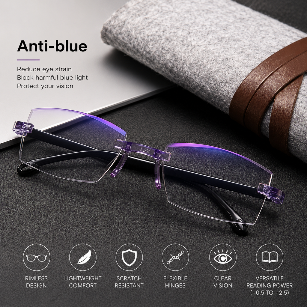 Rimless One Power Reading Glasses – Buy 1 Get 2 FREE @Just ₹499/-