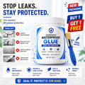 Transparent Waterproof Glue with Free Brush, Multi-Surface Leak Repair Adhesive for Roof, Tiles, Pipes & Bathroom Cracks (Strong, All-Weather Seal)