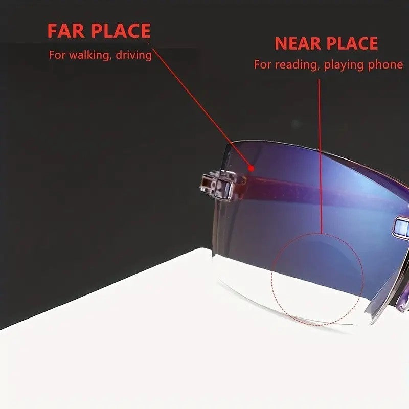 Rimless One Power Auto Focus Reading Glasses - Buy 1 Get 2 Free @ Just Rs.499/-