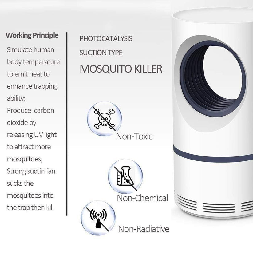 Mosquito Killer Lamp – quiet, USB, chemical-free.