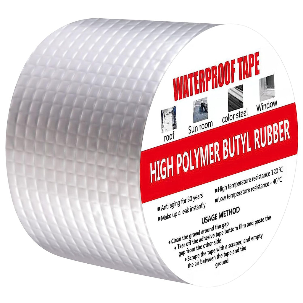 Waterproof Leak Repair Tape, Heavy-Duty Self-Adhesive Seal for Roof, Pipes, Tanks & Bathroom Cracks (All-Weather, Instant Fix, Multi-Surface Use)